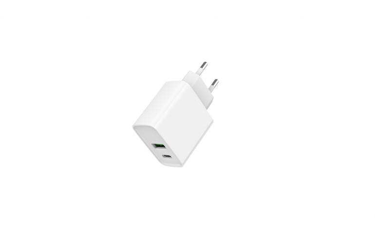 Power Delivery Charger USB-A USB-C 20W White iekārtas lādētājs