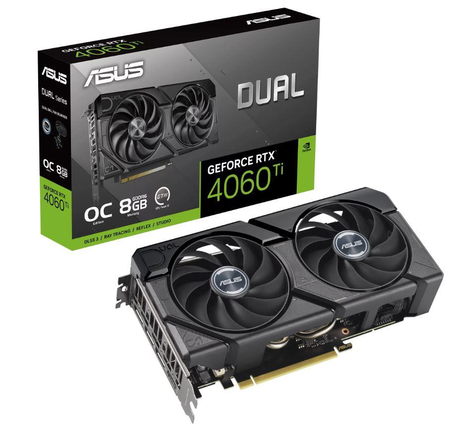 ASUS GeForce RTX 4060 Ti Dual O8G EVO, 8192 MB GDDR6 video karte