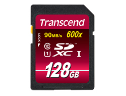 Transcend memory card SDXC 128GB, Class10 UHS-I, 600x  ULTIMATE atmiņas karte