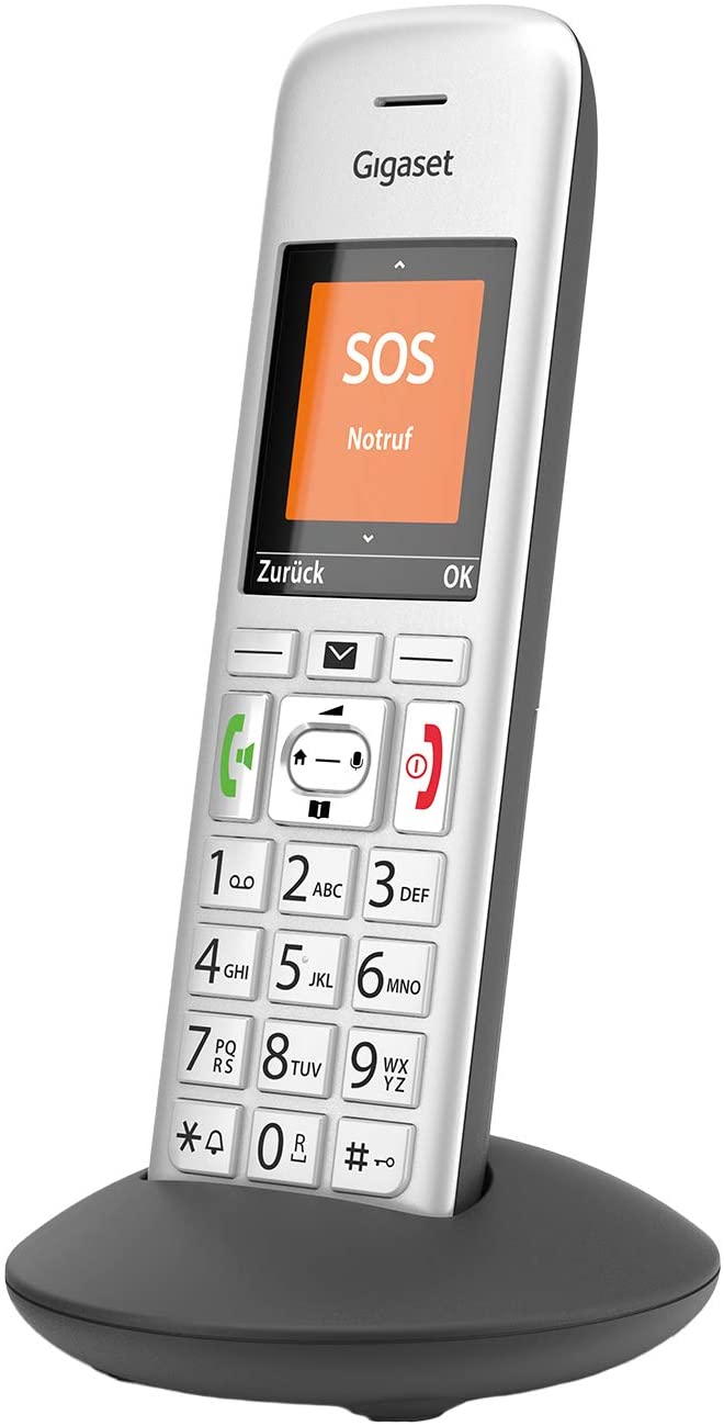 Gigaset E390HX silver / black - S30852-H2968-B104 telefons