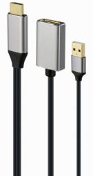 Adapter HDMI to DP 4K 60Hz USB-A powered adapteris