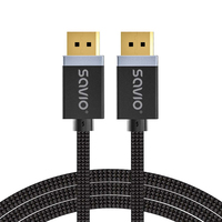 SAVIO DISPLAYPORT (M) - DISPLAYPORT (M) CABLE, V1.4, 3 m, CL-176 kabelis video, audio