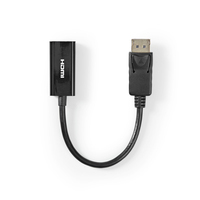 Nedis 0,2 m DisplayPort 1.2 - HDMI-Kabel, Schwarz [DisplayPort-Stecker - HDMI-Buchse] (CCGT37150BK02) 5412810324750 kabelis video, audio