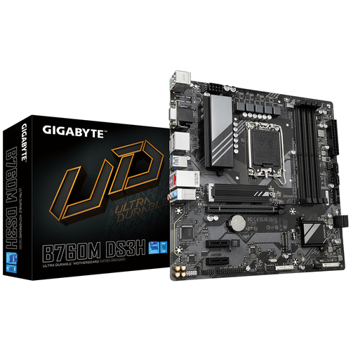 Gigabyte B760M DS3H (B760,S1700,mATX,DDR5) pamatplate, mātesplate