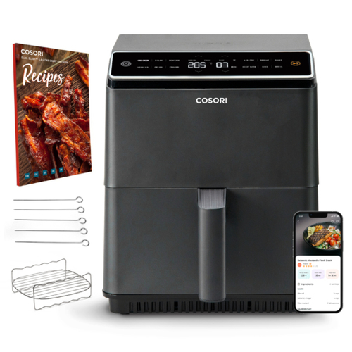 Cosori CAF-P 583 S-KEUR Hot Air Fryer black ritēšanas iekārta