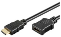Shiverpeaks BASIC-S - HDMI mit Ethernet-Verlängerungskabel - HDMI (M) bis HDMI (W) - 3,0m - abgeschirmt - Schwarz - geformt, 4K Unterstützun