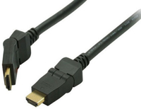 Shiverpeaks BASIC-S - HDMI mit Ethernetkabel - HDMI (M) gewinkelt bis HDMI (M) gewinkelt - 5 m - abgeschirmt - Schwarz - geformt, 4K Unterst