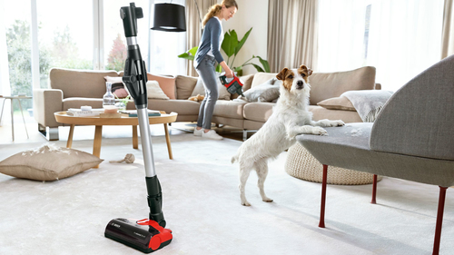 Bosch BCS711PET stick vacuum/electric broom Battery Dry Bagless 0.3 L Black, Red 3 Ah Putekļu sūcējs