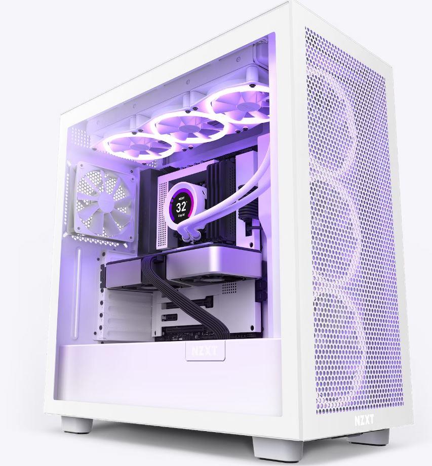 NZXT PC case H7 Flow window white Datora korpuss