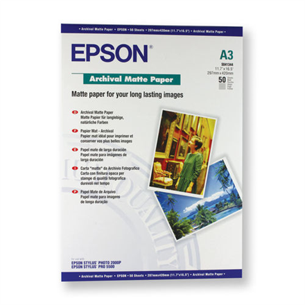 Epson Archival Matte | 192g | A3 | 50sheets foto papīrs