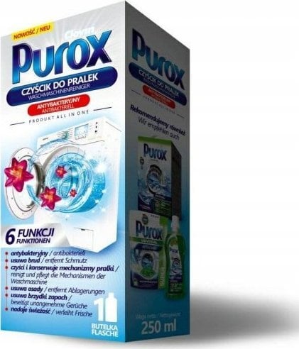 Purox PUROX Czyscik do pralek antybakteryjny 250 ml CLO000419 (4260418933079) Sadzīves ķīmija