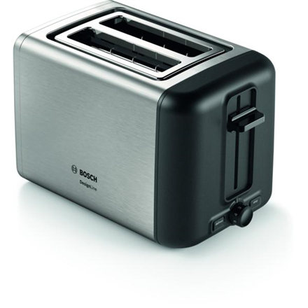 Bosch Toaster DesignLine TAT5P420 Power 970 W, Number of slots 2, Housing material Stainless steel, Stainless steel 4242005188987 Tosteris