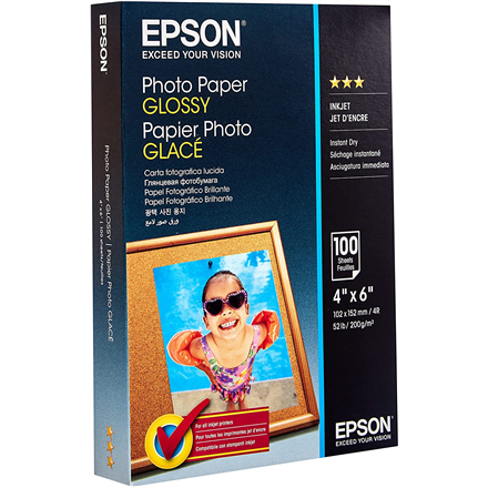 Paper Epson Photo Glossy [ 200g | 10x15cm | 100 sheets ] foto papīrs