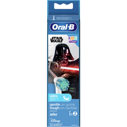 Oral-B Toothbrush replacement EB10 2 Star Wars Heads, For kids, Number of brush heads included 2 mutes higiēnai