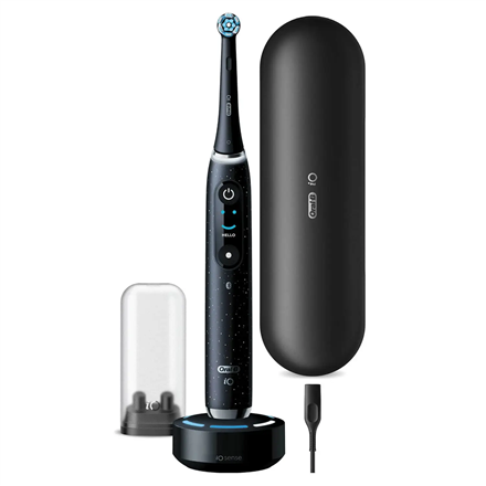 Oral-B Electric Toothbrush iO10 Series Rechargeable, For adults, Number of brush heads included 1, Cosmic Black, Number of teeth brushing mo mutes higiēnai