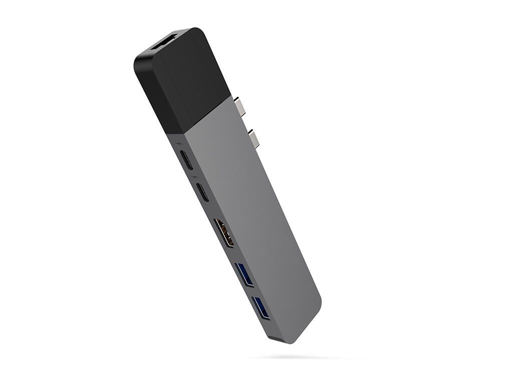 HYPERDRIVE Hub USB-C HyperDrive NET 6in2 Gray aksesuārs portatīvajiem datoriem