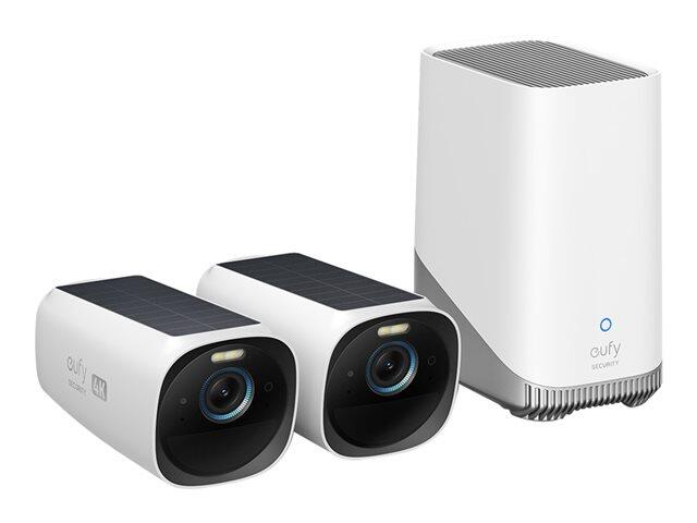 Eufy Security eufyCam 3 2-Cam Kit, 4K Wireless Security Camera with Integrated Solar Panel, Face Recognition AI, Security Camera with expand novērošanas kamera