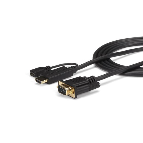 StarTech.com 1,8m aktives HDMI auf VGA Konverter Kabel - HDMI zu VGA Adapter ... tīkla kabelis