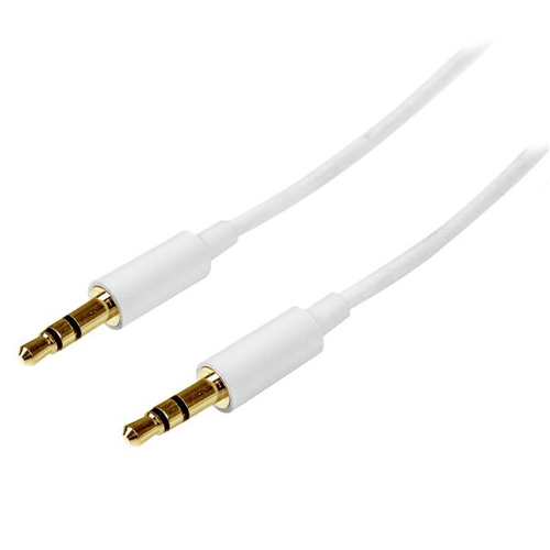 StarTech.com 2m Stereo Audiokabel 3,5mm Klinke - Stecker/Stecker - white (MU2M... adapteris