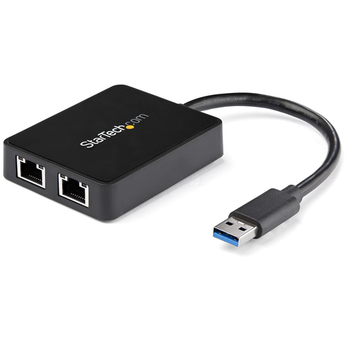 StarTech.com USB 3.0 auf Dual Port Gigabit Ethernet LAN Adapter with USB-Port ... adapteris