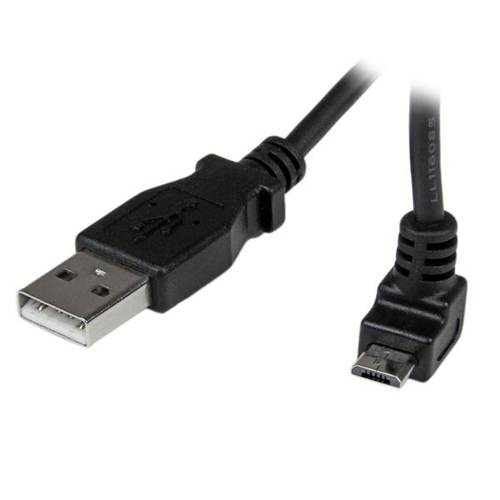 StarTech.com 1m USB 2.0 A auf Micro USB B Kabel aufwartsgewinkelt -black (U... adapteris