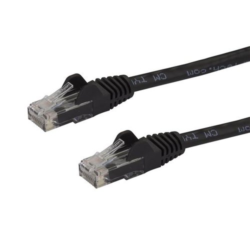 StarTech.com Cat6 Gigabit Patchkabel Snagless with RJ45 UTP 10m in black - C... adapteris