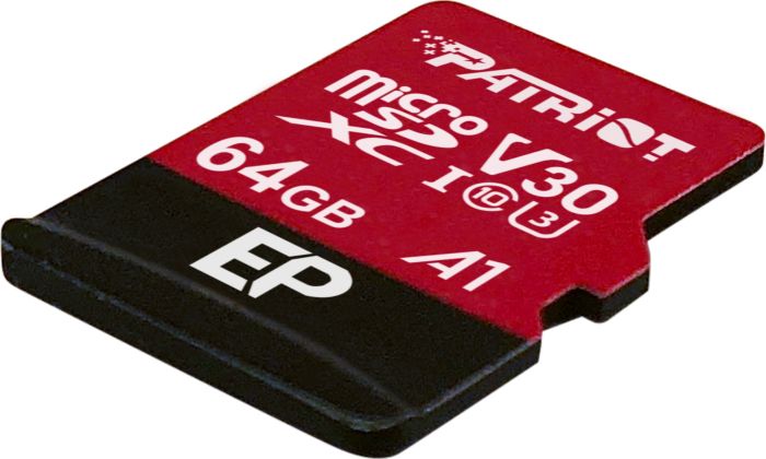 Patriot EP Series 64GB MICRO SDXC V30, up to 100MB/s atmiņas karte