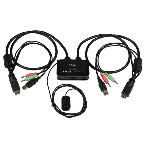 StarTech.com 2 Port USB HDMI KVM Switch with Audio - Desktop Umschalter USB Po... adapteris