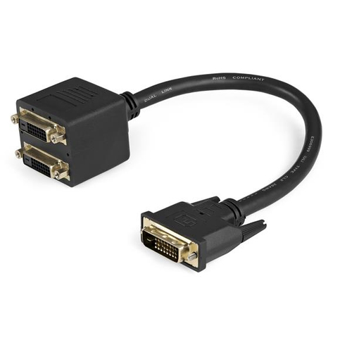 StarTech.com DVI-D auf 2x DVI-D 30cm Splitter Kabel - Dual Link DVI25 Y-Kabel... adapteris