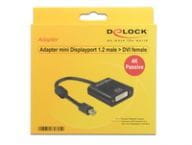 DeLOCK 62605 Adapter DisplayPort auf DVI 4K Passiv DisplayPort Stecker auf DVI-I 24+5 Buchse 20cm black