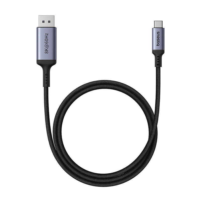 Adapter USB Baseus Adapter Baseus USB-C do DisplayPort 1,5m (czarny)