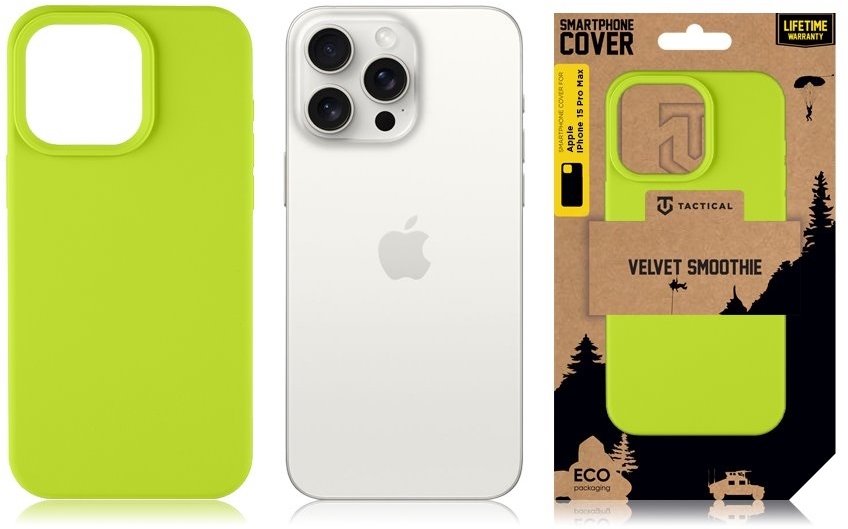 Tactical Velvet Smoothie Cover for Apple iPhone 15 Plus Avocado maciņš, apvalks mobilajam telefonam