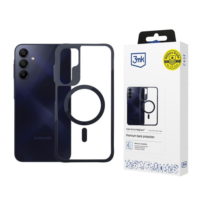 Samsung Galaxy A15 5G - 3mk Satin Armor MagCase maciņš, apvalks mobilajam telefonam