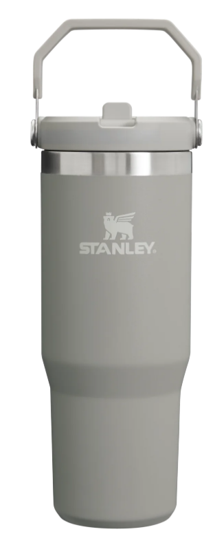 Stanley The IceFlow Flip Straw Tumbler 0,89L gaiši pelēka termoss