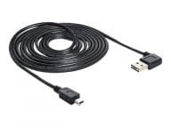 USB Kabel Delock A -> Mini-B St/St 5.00m 90 sw USB kabelis