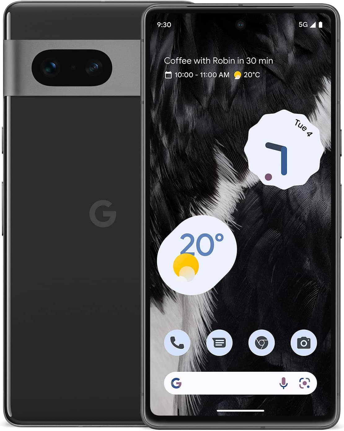 Google Pixel 7 - 128 GB in Schwarz (5G Smartphone, 16 cm - 6.3
