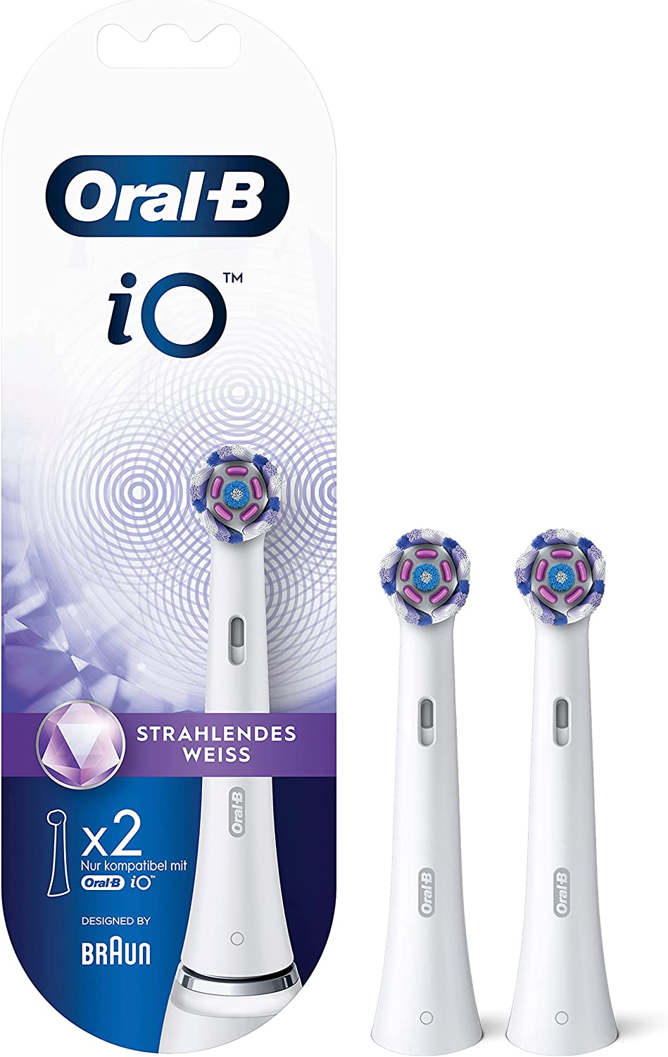 Braun Oral-B brush heads iO Radiant White 2er (white) masāžas ierīce