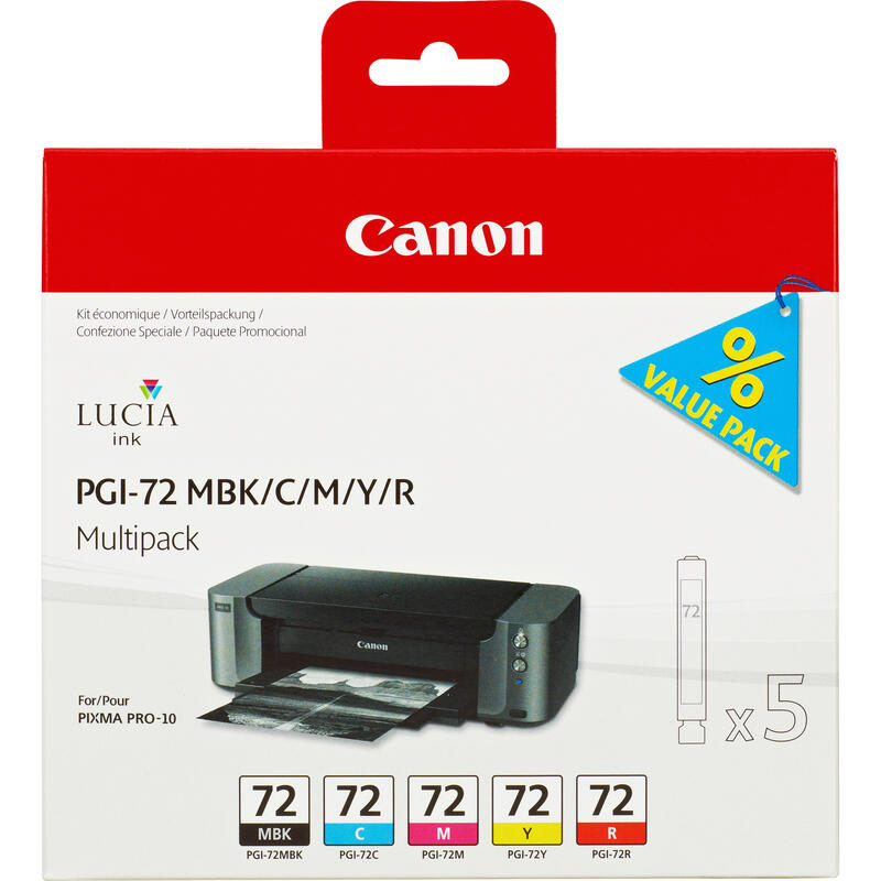 Canon PGI-72 MBK/​C/​M/​Y/​R Multipack kārtridžs