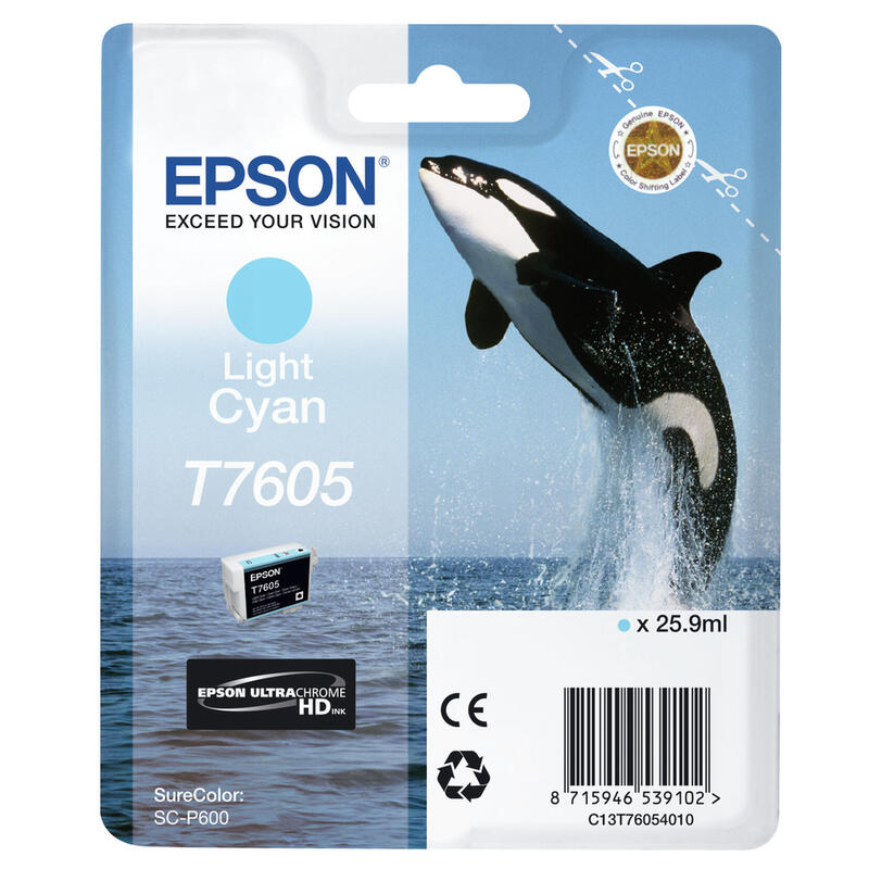 Ink Epson Singlepack Light Cyan | SureColor SC-P600 kārtridžs