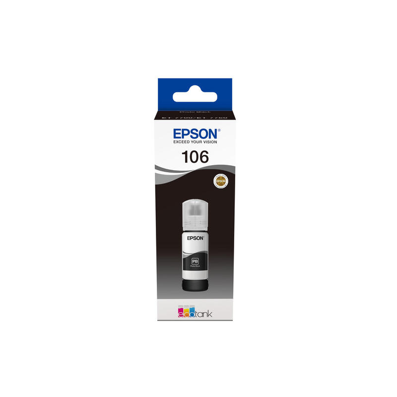 Epson EcoTank photo black T 106 70 ml               T 00R1 kārtridžs