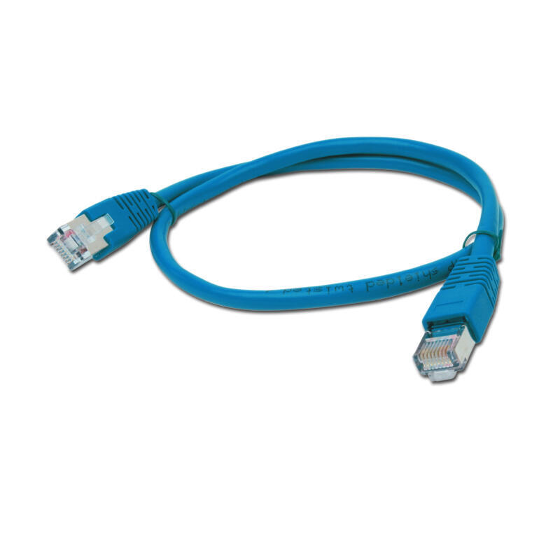 Gembird patchcord RJ45, cat.5e, FTP, 0.5m, blue kabelis, vads