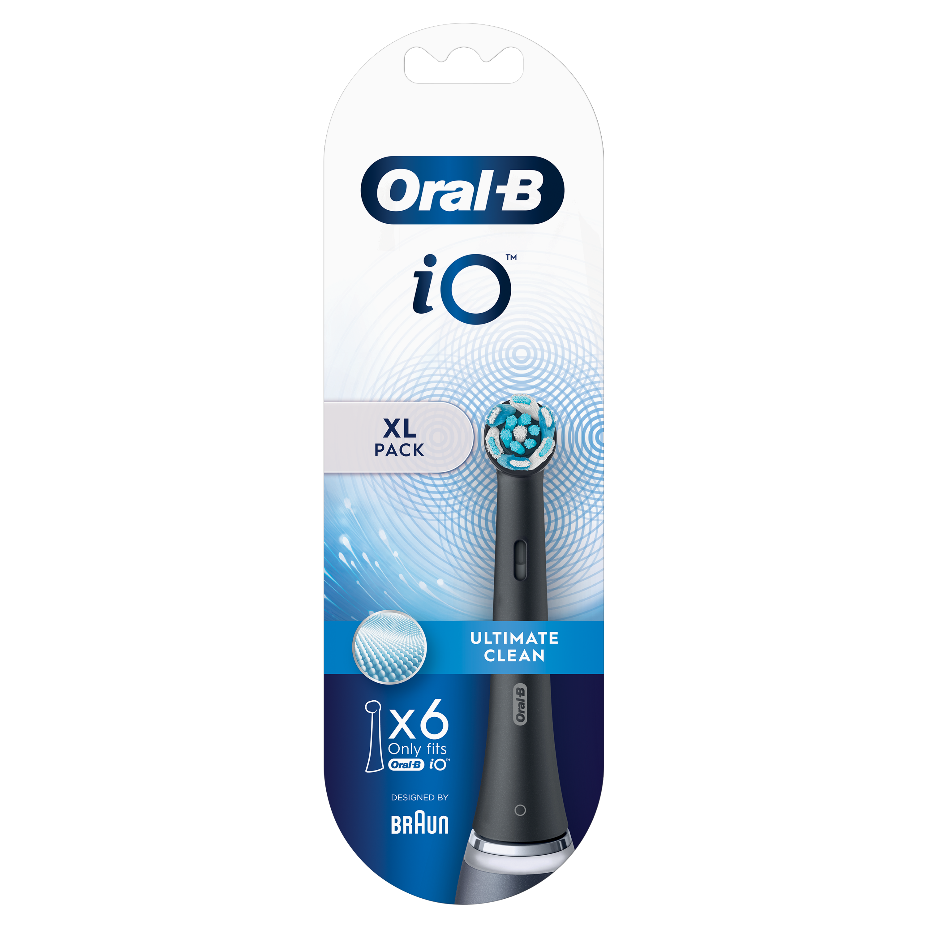 Oral-B Toothbrush replacement iO Ultimate Clean Heads, For adults, Number of brush heads included 6, Black mutes higiēnai