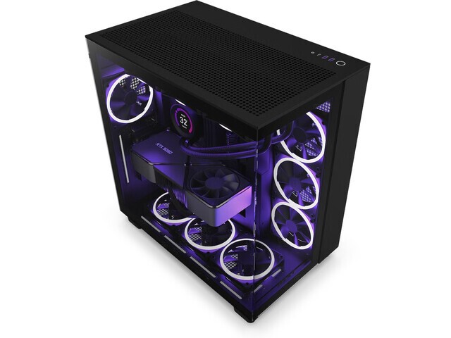 NZXT PC case H9 Flow window black Datora korpuss