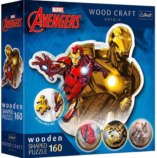 Puzzle 160 pieces Wooden contour puzzle Brave Iron Man 20183 (5900511201833) puzle, puzzle