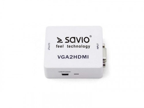 SAVIO CL-110 Converter/Adapter VGA -> HDMI Full HD/1080p 60Hz TV aksesuāri