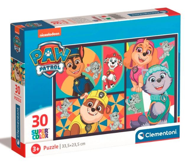 Puzzle 30 elements Super Color Paw Patrol puzle, puzzle