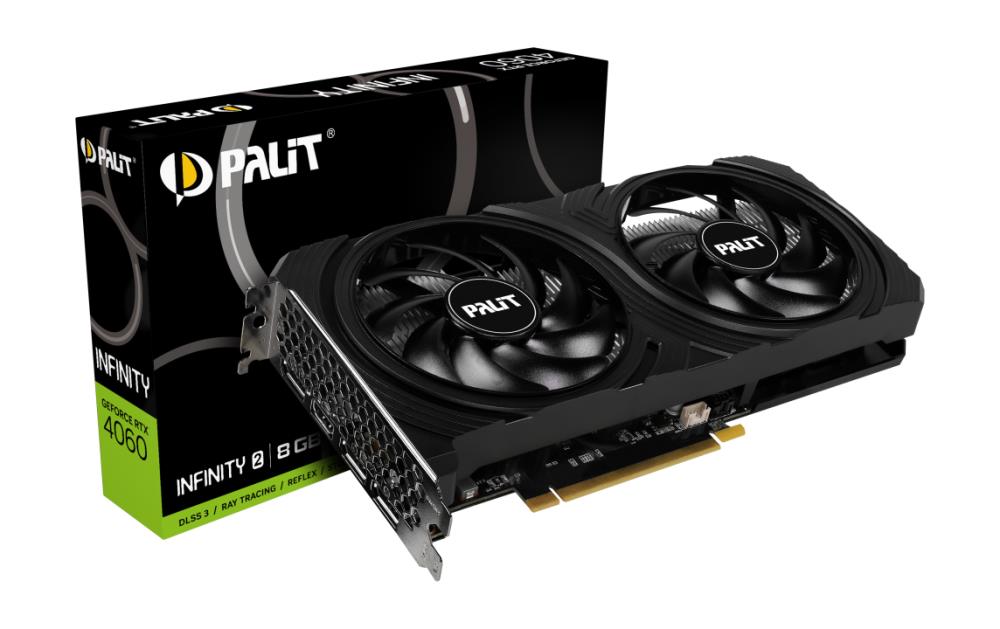 Palit GeForce RTX Trademark  4060 Infinity 2 8GB GDDR6 (NE64060019P1-1070L) video karte