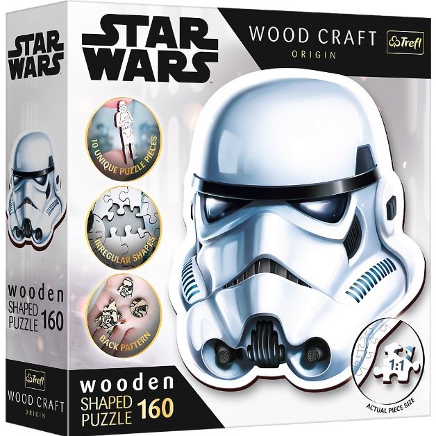 Puzzle 160 pieces Wooden contour puzzle Stormtrooper Helmet 20188 (5900511201888) puzle, puzzle