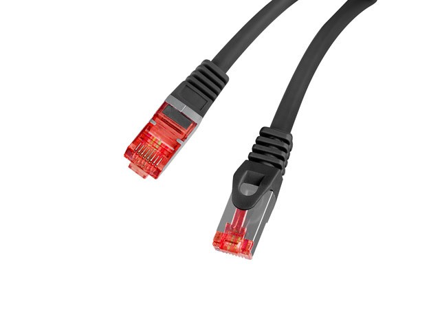 LANBERG Patchcord cat.6 FTP 3m black tīkla kabelis