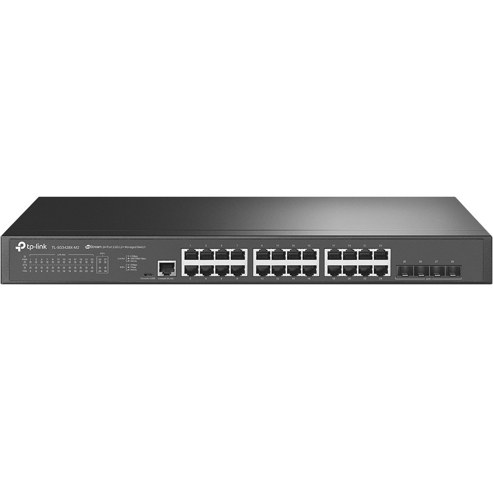 TP-Link JetStream TL-SG3428X-M2 V1.6 - switch - 24 ports - managed - rack-mountable datortīklu aksesuārs